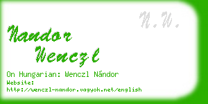 nandor wenczl business card